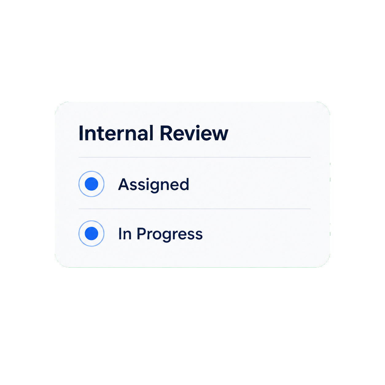 Website review dashboard presented in a browser frame